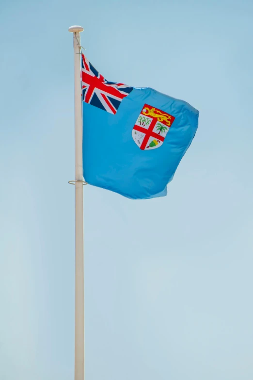 a flag of british virgin islands flying from the pole