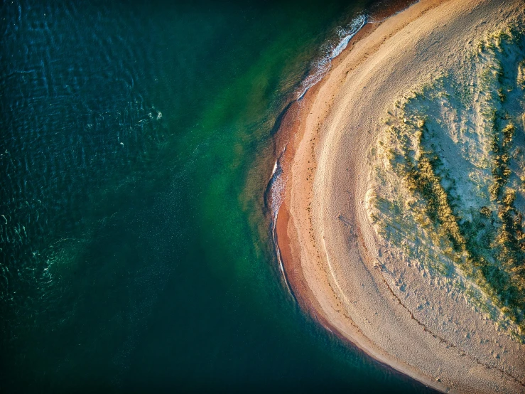 aerial po of water and land