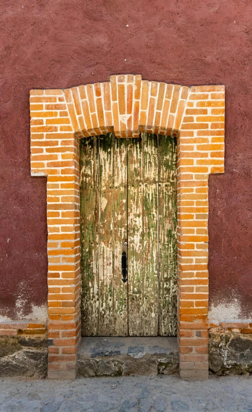 a door that has a bunch of wooden doors