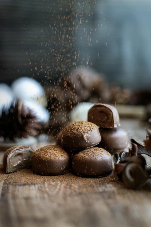 a table topped with lots of different types of chocolate