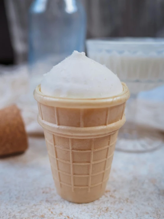 a ice cream sundae in a plastic cup