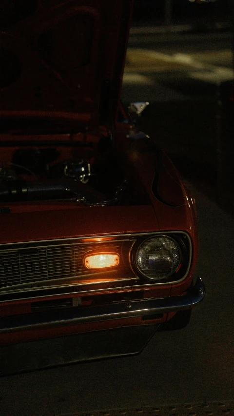 a close - up s of the headlight of a car