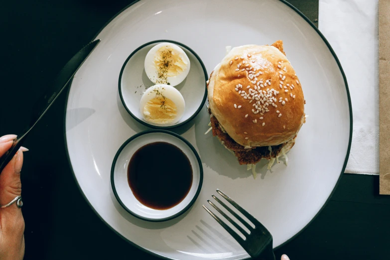 two small bowls of food sitting on top of a plate