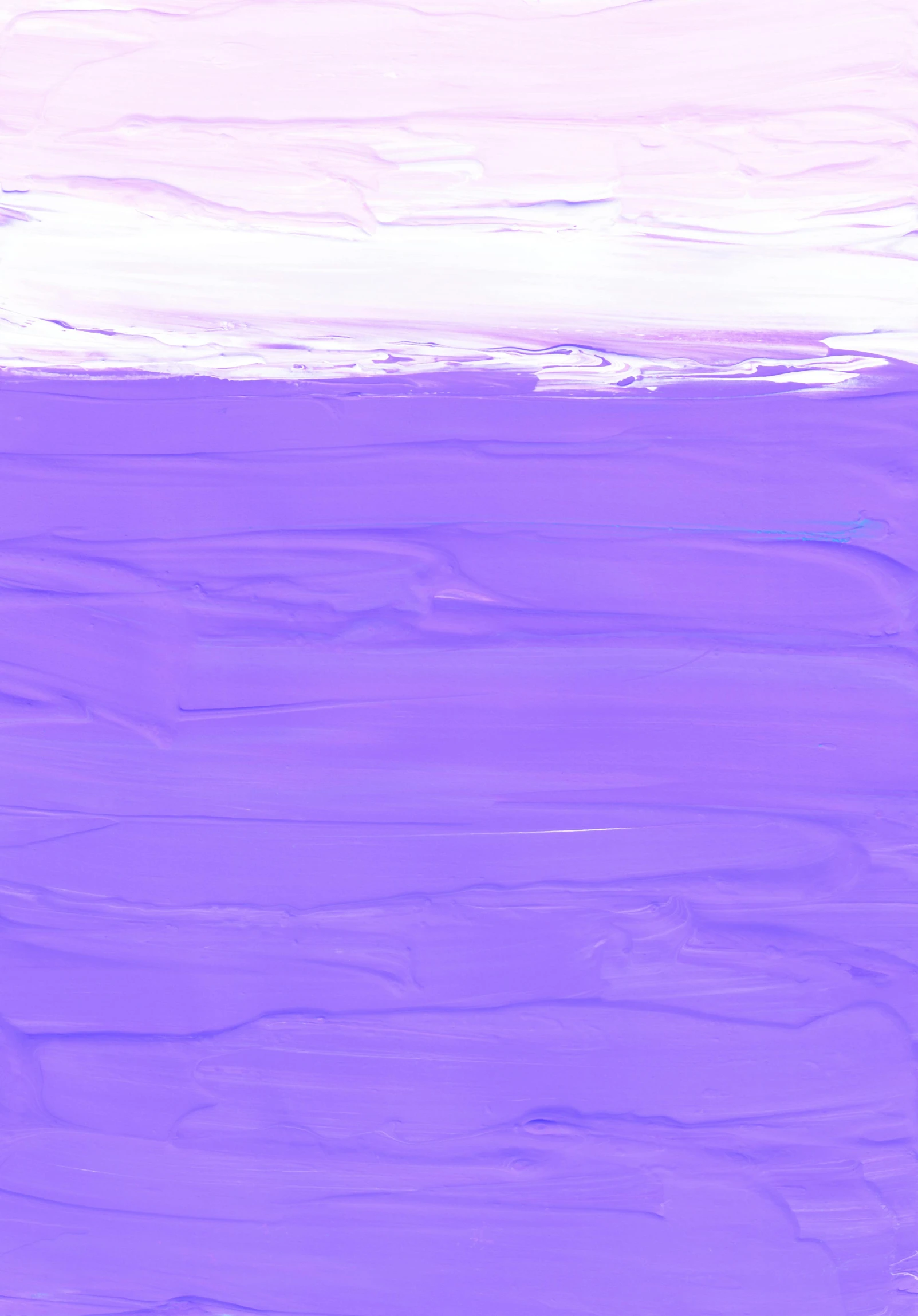 an abstract painting with purple and white paint