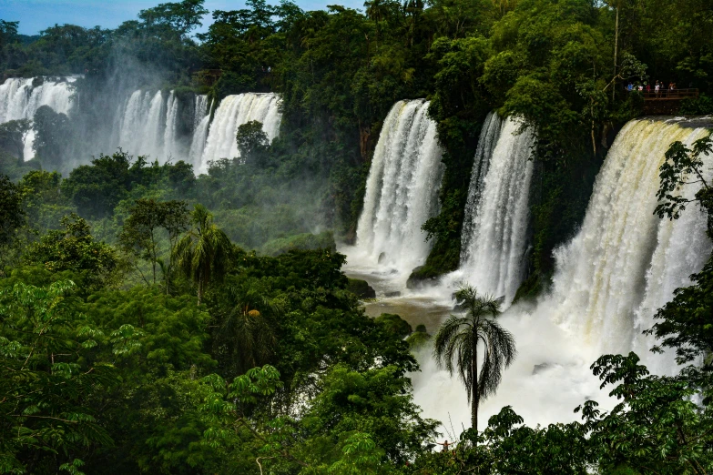 waterfalls of the blue planet in the jungle