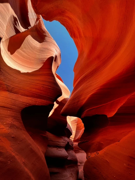 a very narrow slot in a big canyon