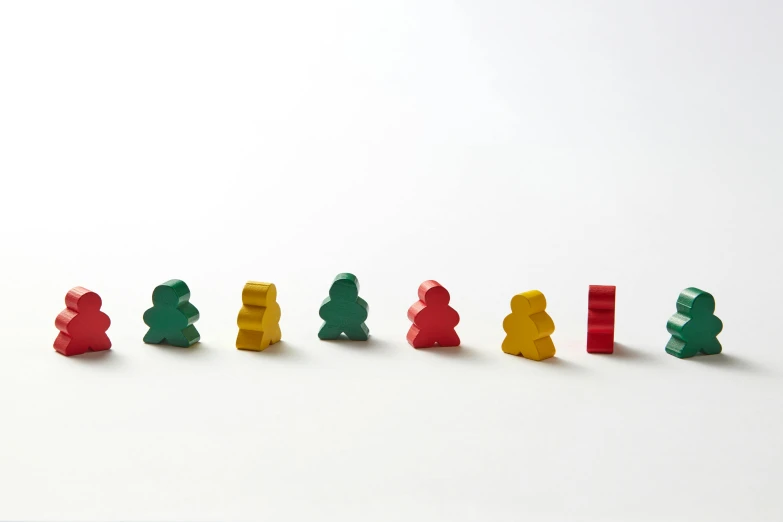 a set of four pieces of gummy bear