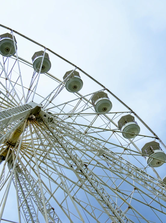 a large wheel with lots of white lights