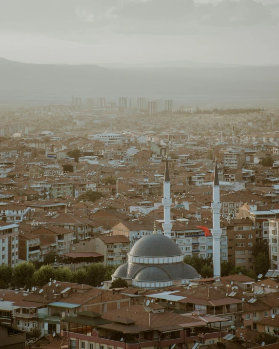 this po captures a large city of different size buildings