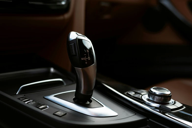 a close up of the control  on a car