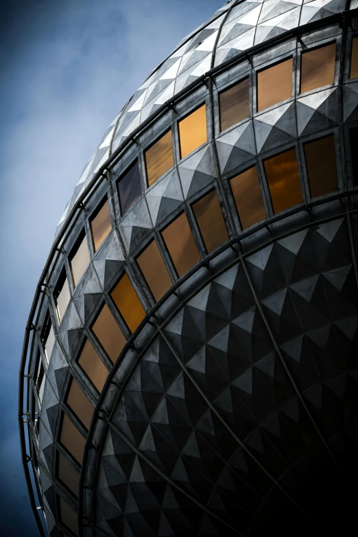 there is a view looking up at the top of the tower