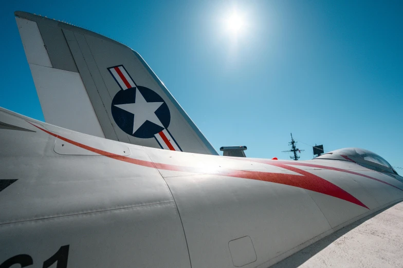 a close up view of the back of an airplane