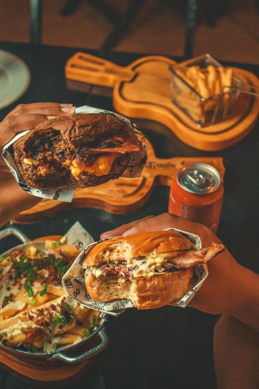 food being served to people in front of them