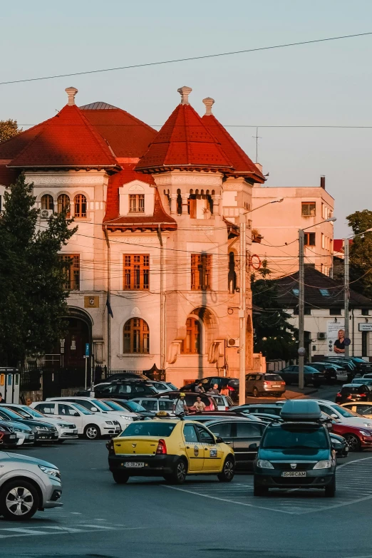 a large ornate building with turrets on top