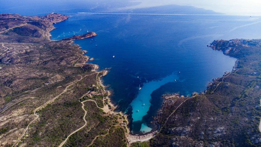 the view from a jet is over the water