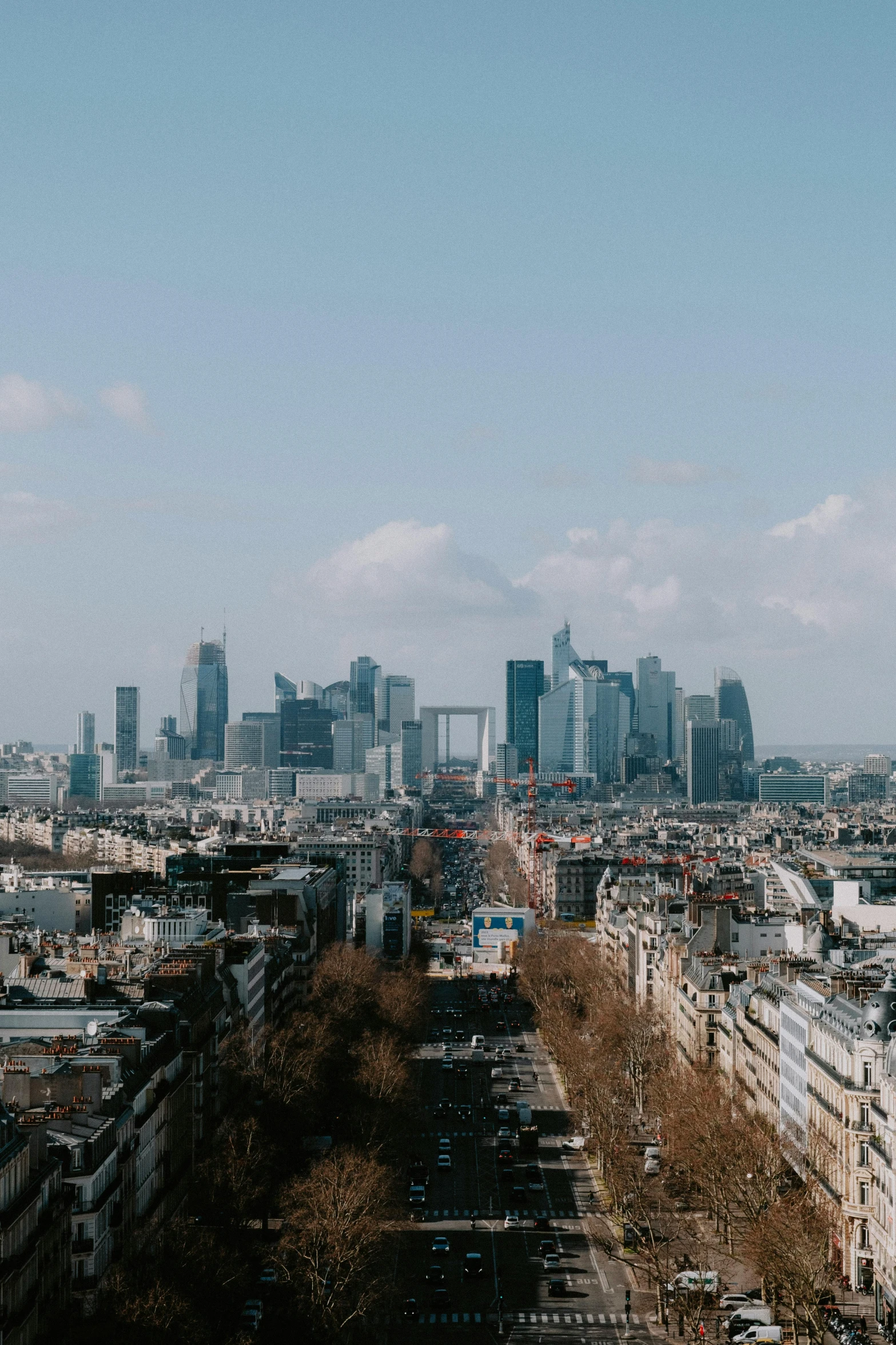 paris skyline from the seine in spring