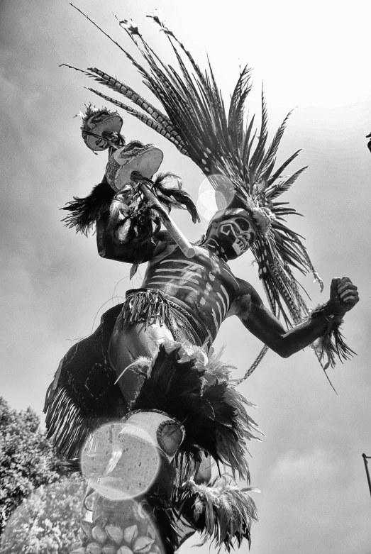 a statue of a man in some sort of headdress