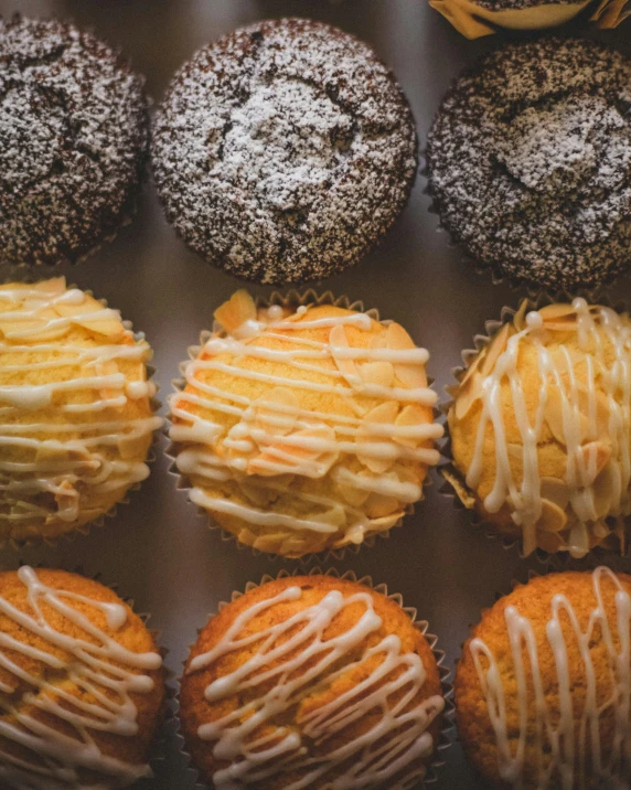 a box of a variety of sweet treats