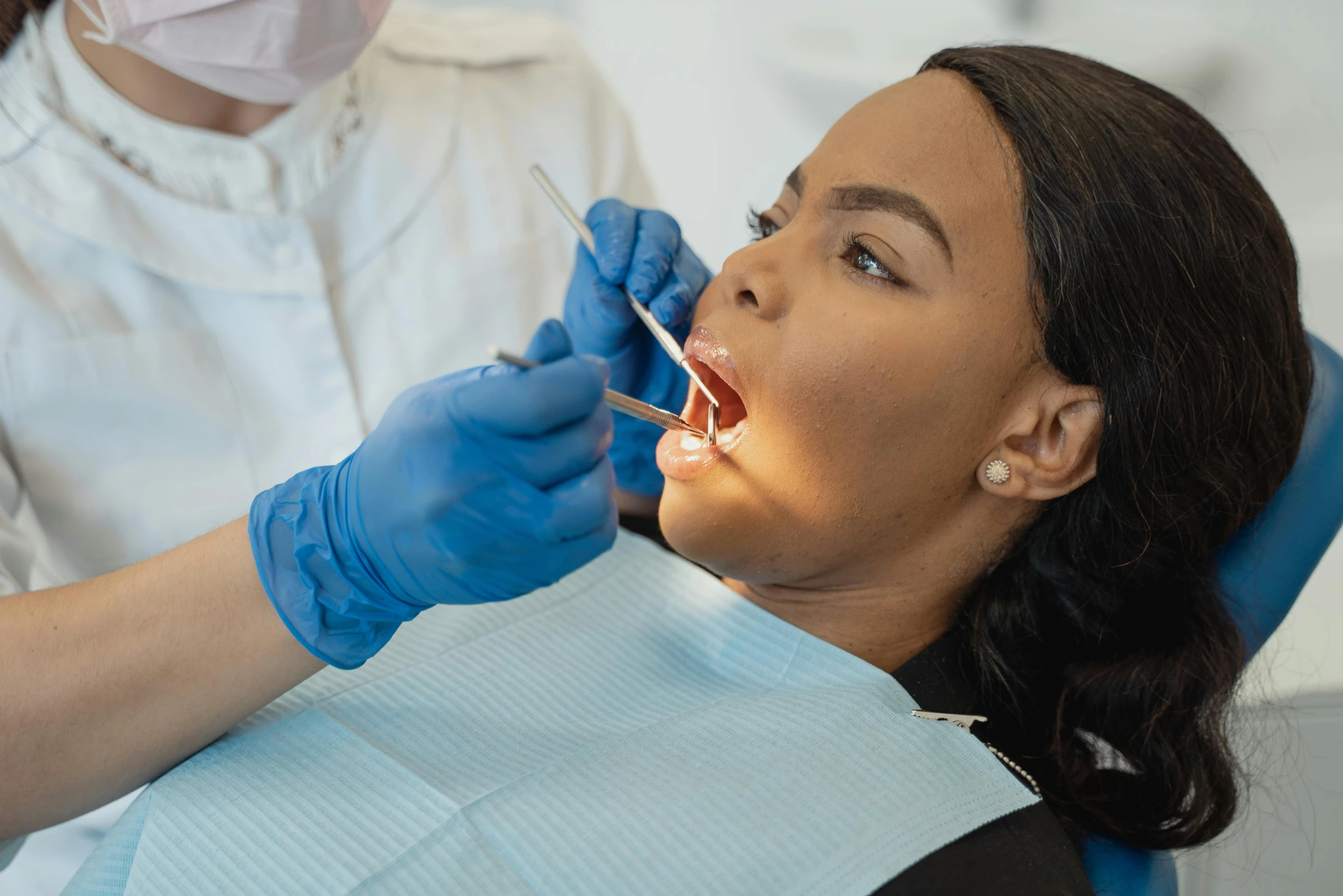 a woman being pulled up to an operating