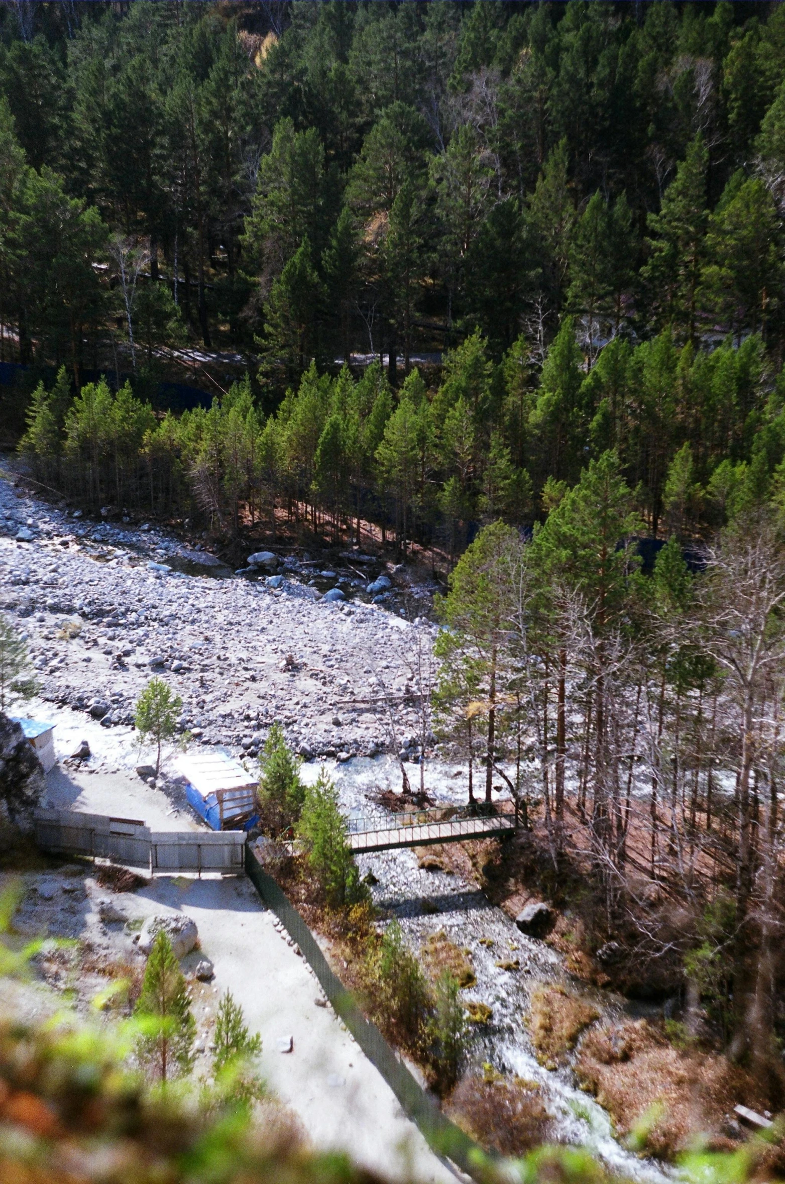 the mountain stream runs through this remote area