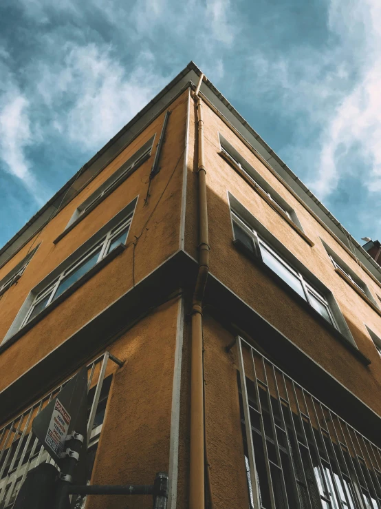 a building with a sky background behind it