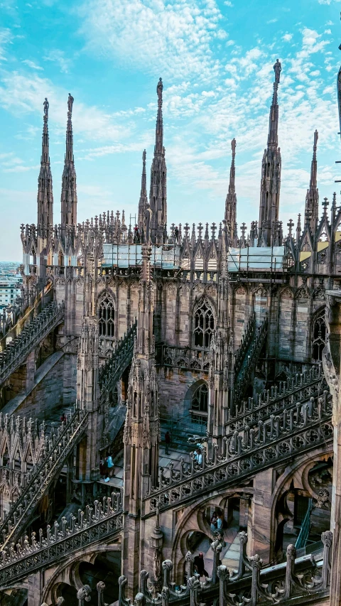 a view from the top of a cathedral building