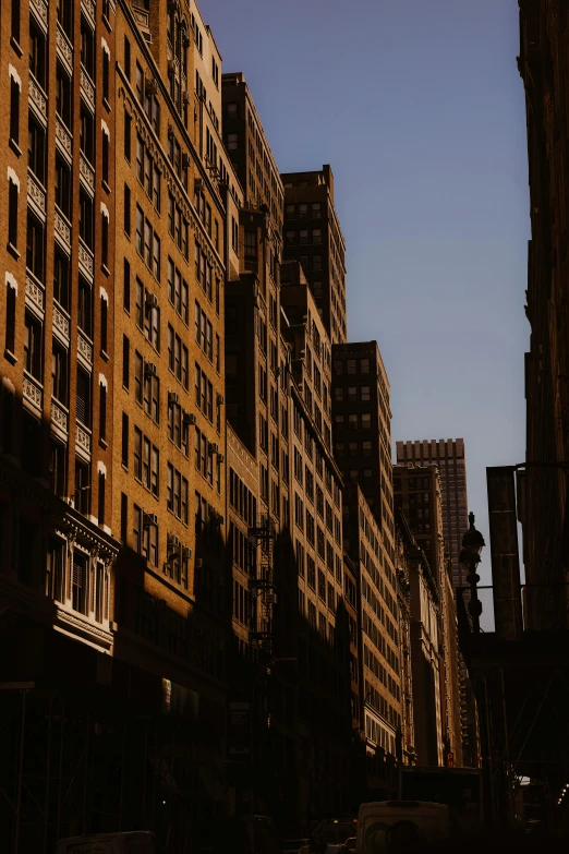 a street corner in an area that has many windows