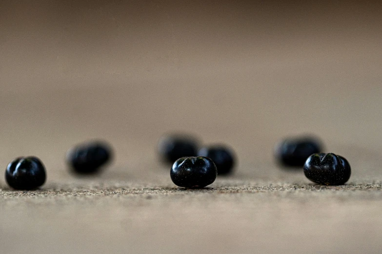 a group of stones lined up in a line