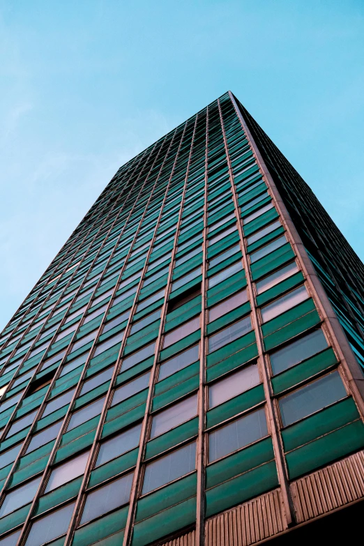 looking up at the tall building's windows