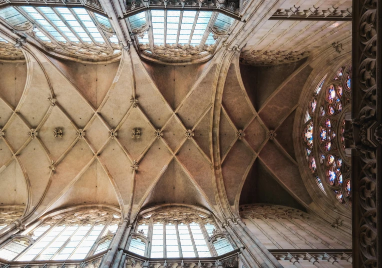 a ceiling view looking up at the lights