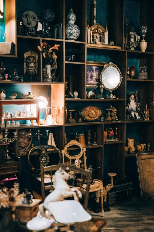 a room full of a lot of clutter and antiques