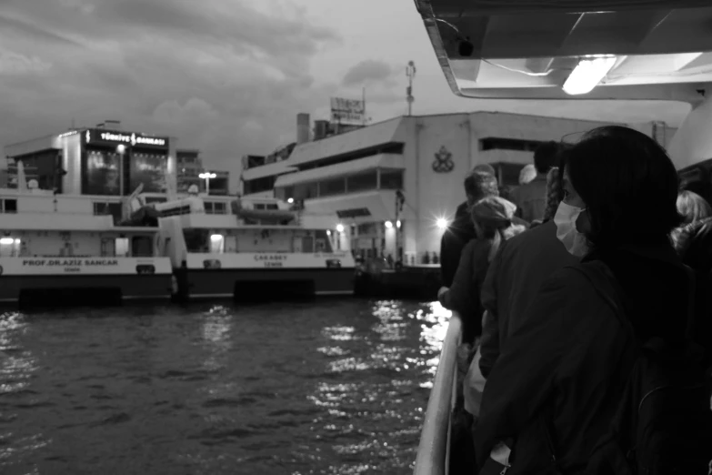 the water and ships are docked at the dock