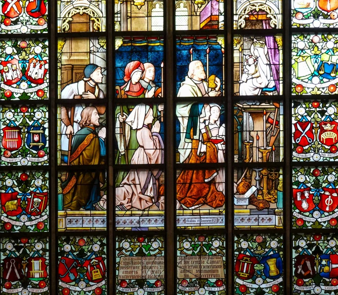 an image of a very big stained glass window