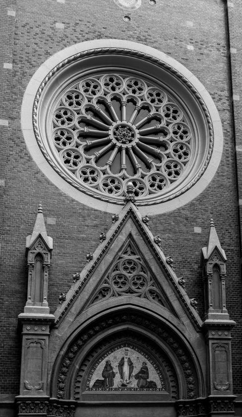 black and white image of an ornate church