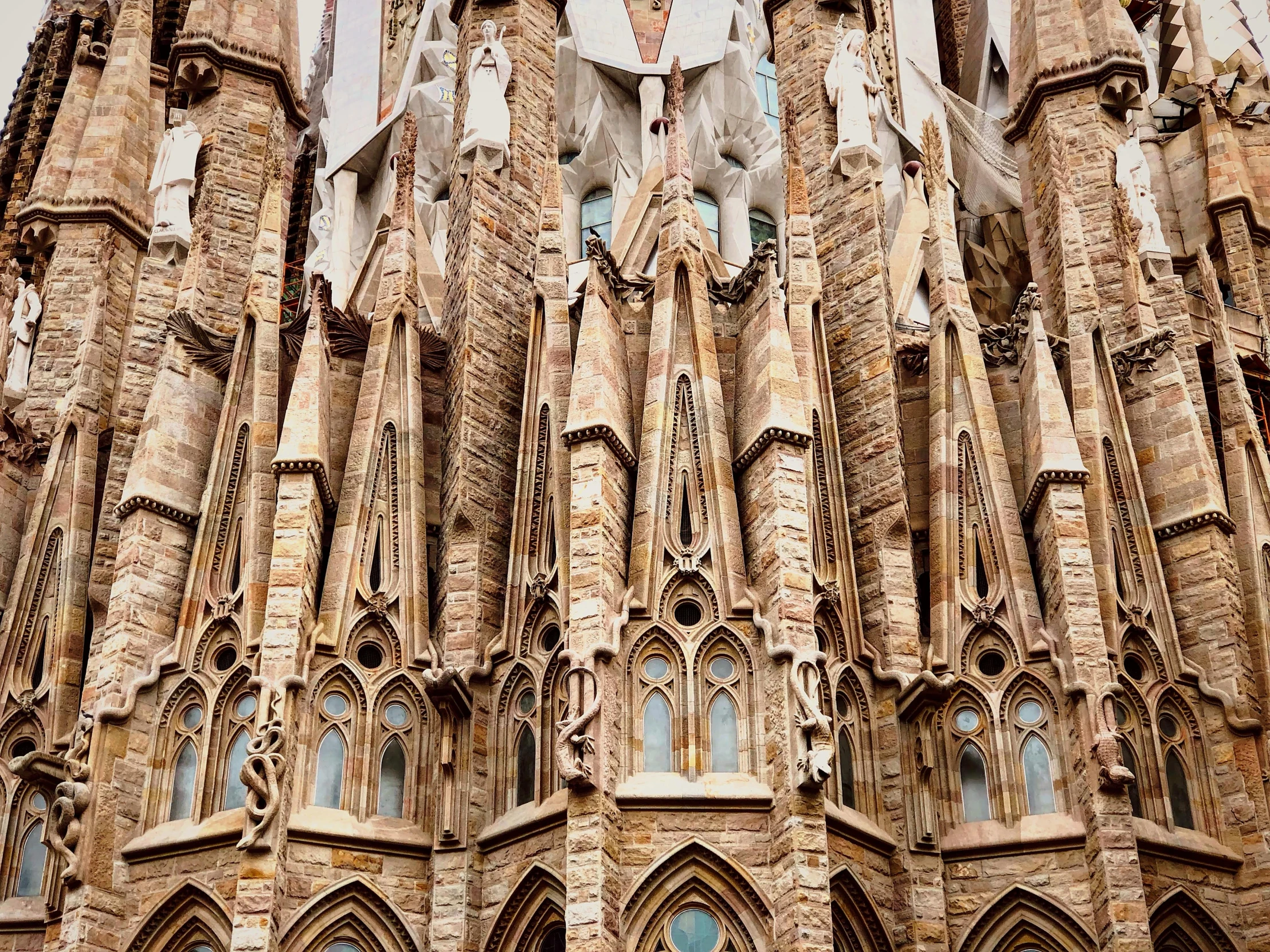 a large tower with many windows and arches