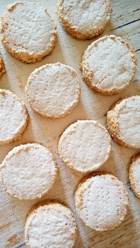 some sugar filled cookies on a counter