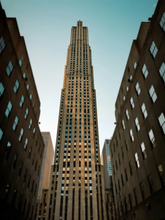 the tall building is located at the top of the skyscr