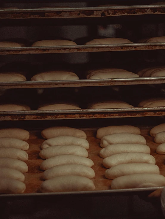 an image of some doughnuts in the baking rack