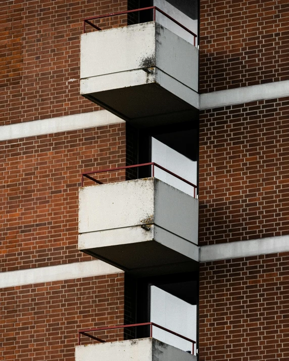 a view of a building with balcony in it