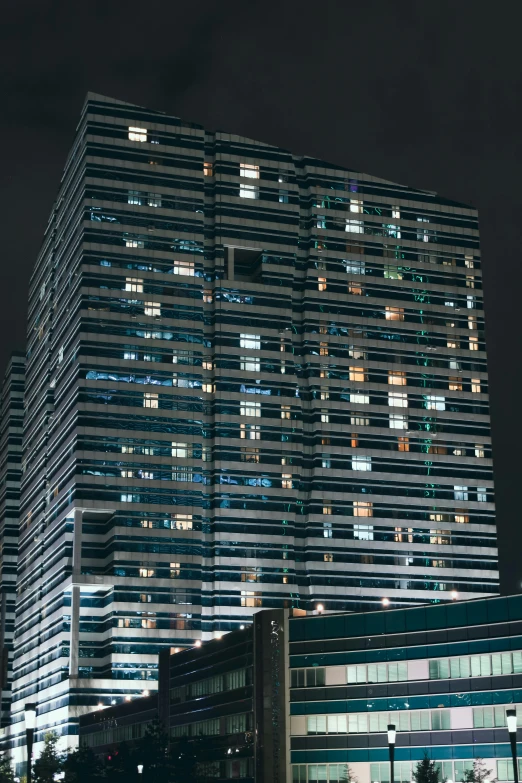 an extremely large building lit up in bright lights