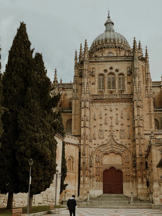 an ornate church in the middle of a city