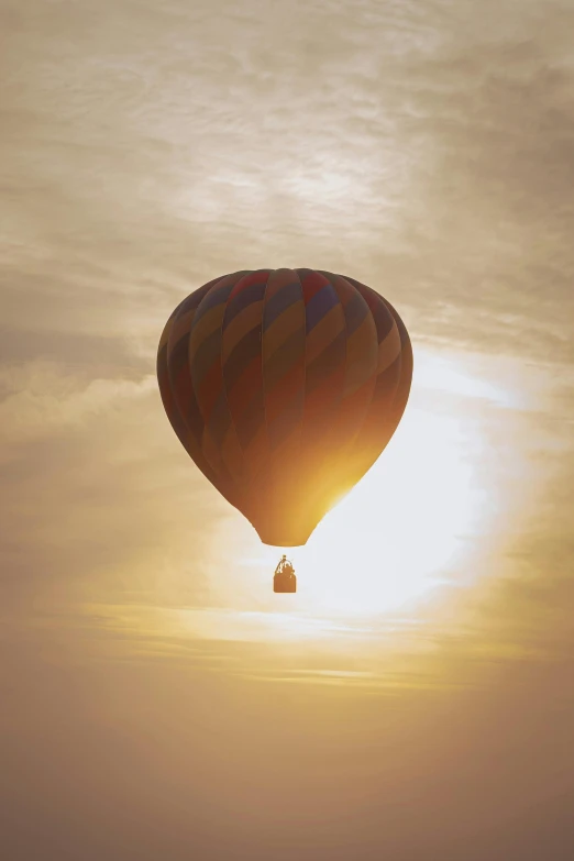 a  air balloon being lifted into the air