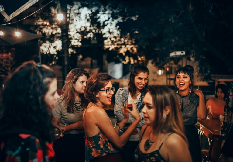 friends having a good time at a nightclub