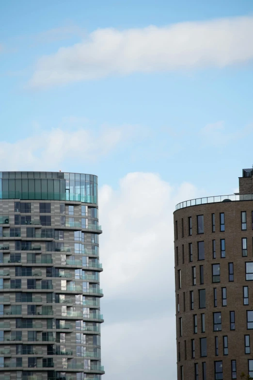 two large buildings are next to each other