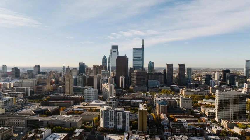 the view from the top of a skyscr in a city