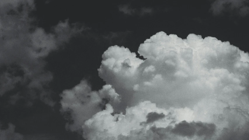 clouds can be seen in black and white