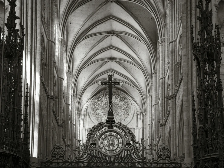 a black and white po of a cathedral