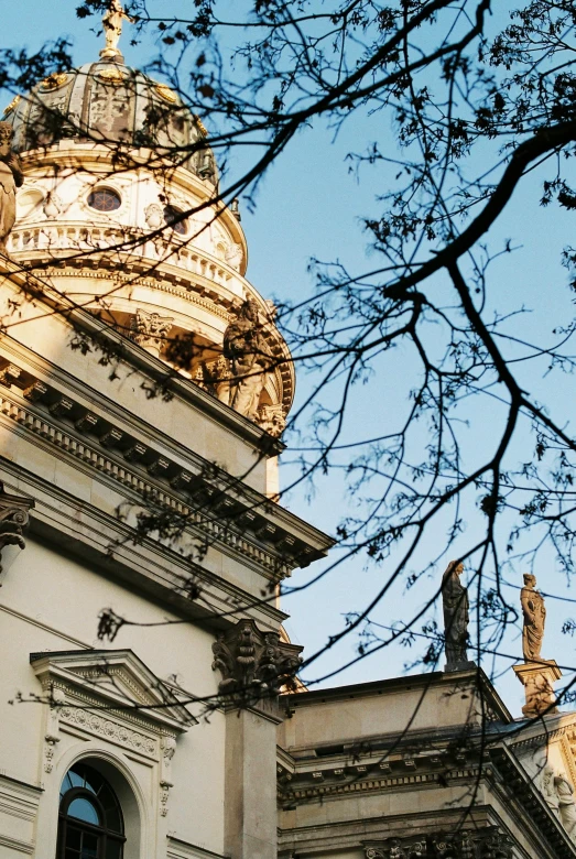 there is a clock on top of the building