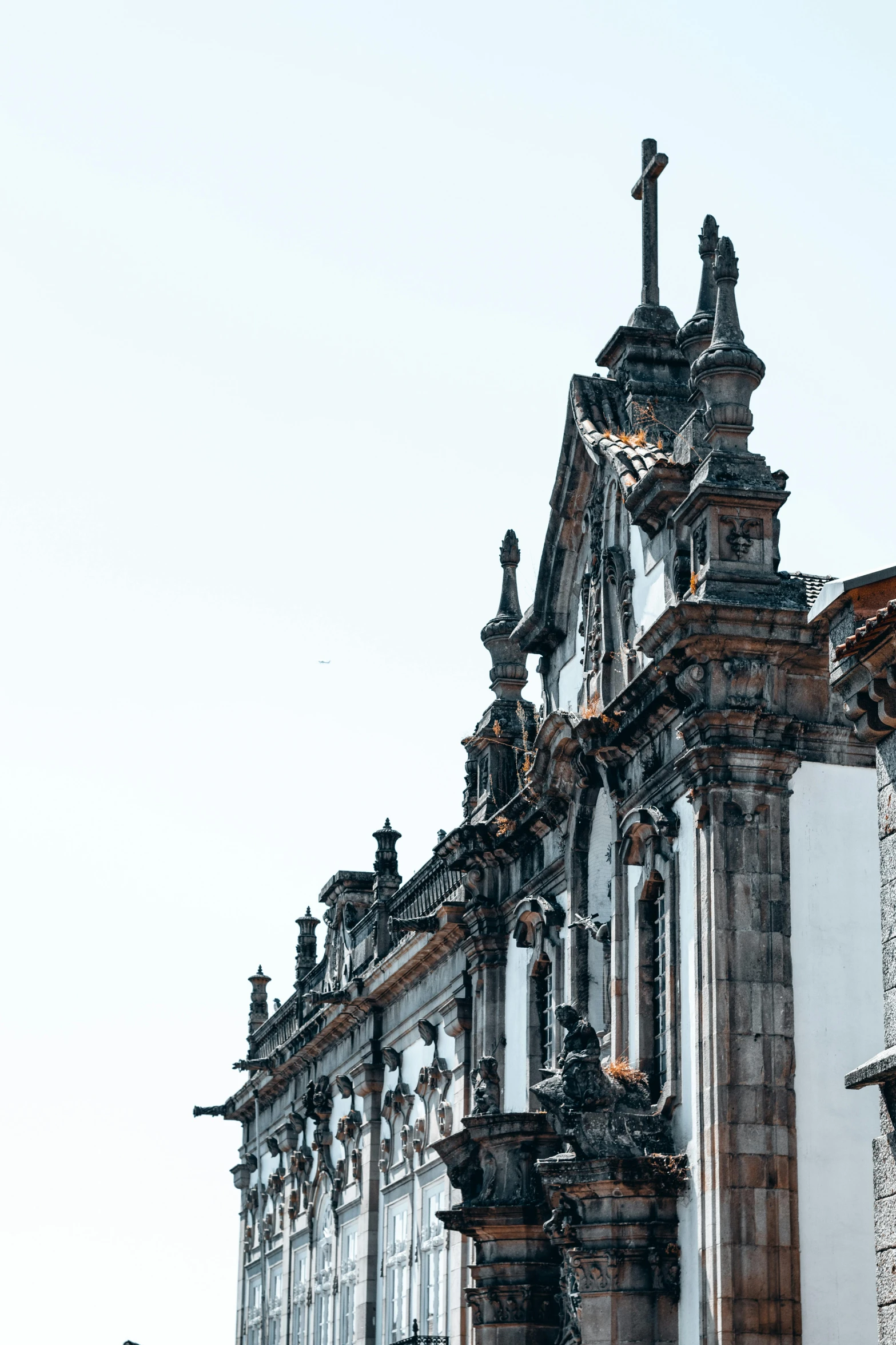 a clock tower in the middle of an ornate building