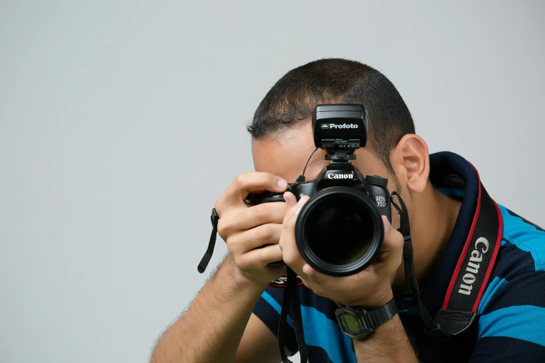 a man taking a po with a camera